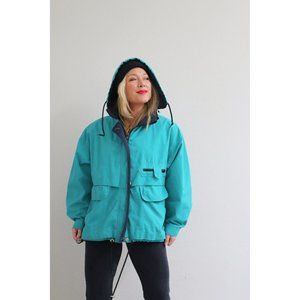 Women's Teal Hooded Jacket